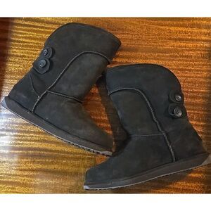 EMU Charlotte Womens Size 7 Sheepskin Brown Suede Waterproof